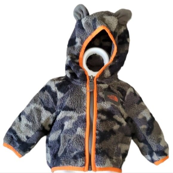 The North Face 0-3 Months Sherpa Camo Fleece Coat Jacket Camouflage Winter BABY - Picture 2 of 11